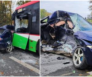 Osobówka zderzyła się z miejskim autobusem w Lublinie