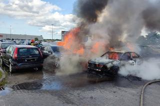 Gdańsk. Auta płonęły jak pochodnie. Duży pożar na parkingu przy lotnisku