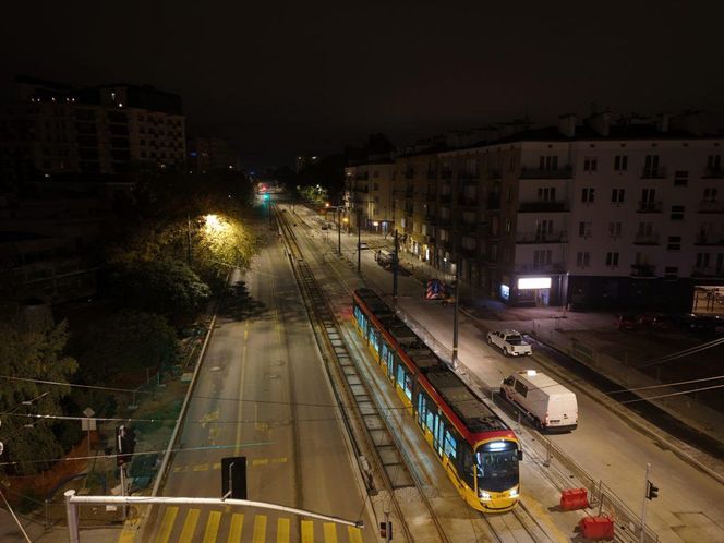 Tramwaje w nocy jeździły po trasie do Wilanowa. Rozpoczęły się wielkie testy