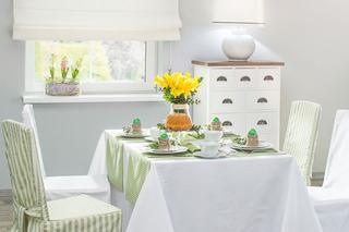 Zielone dekoracje stołu wielkanocnego