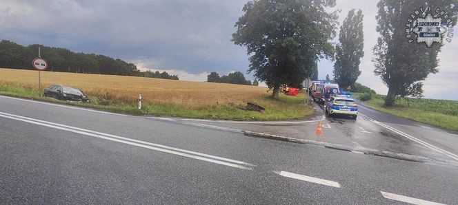 Wypadek na ulicy Gliwickiej w Rudzińcu pod Gliwicami
