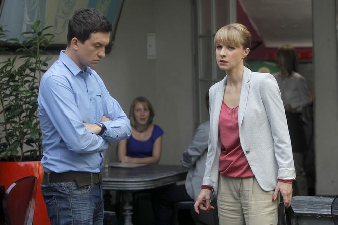 Pierwsza miłość. Sandra (Monika Dryl), Hubert (Michał Czernecki)