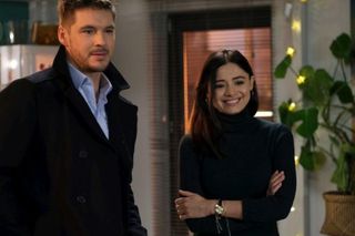 	M jak miłość odc. 1582. Marcin (Mikołaj Roznerski), Iza (Adriana Kalska) - 2021 r. 