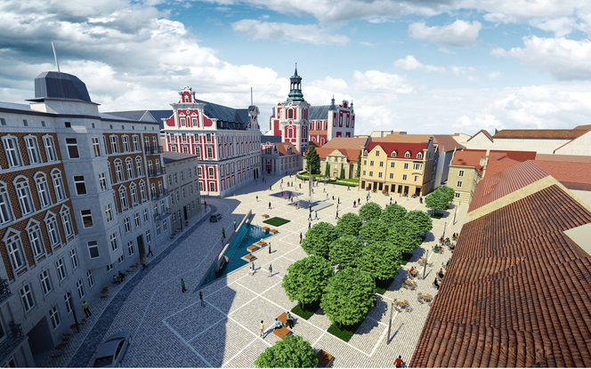 Plac Kolegiacki - odkrycie muru 