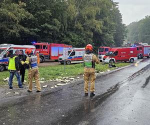 Wypadek w pobliżu Konotopu  - autobus z tirem 