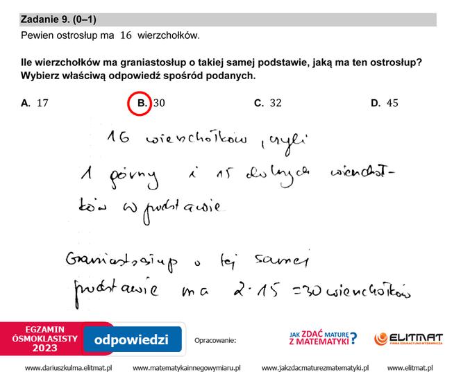 Egzamin ósmoklasisty 2023: matematyka. Zadania, arkusze CKE i odpowiedzi z matematyki [24.05.2023]