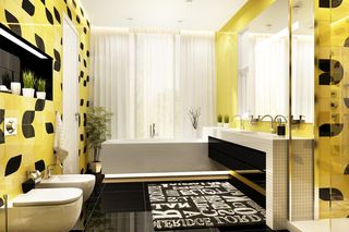 Żółta łazienka
