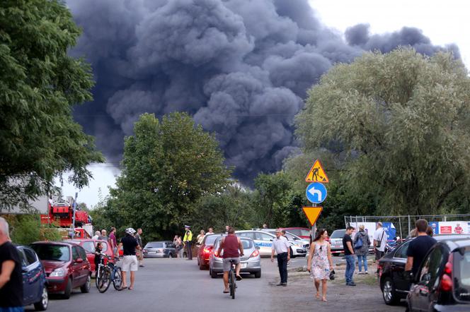 Pożar wysypiska śmieci w Sosnowcu