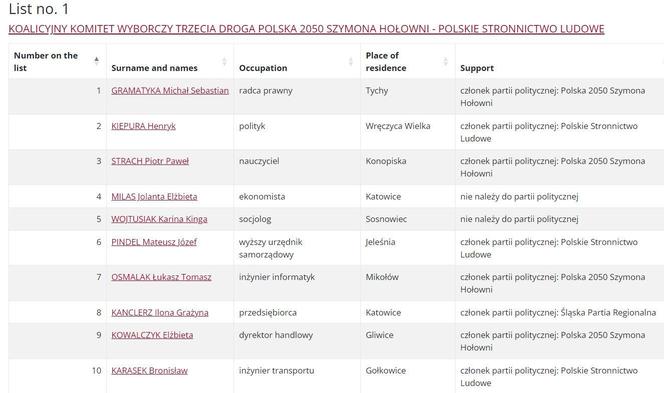 Wybory Europejskie 2024: Listy wyborcze Okręg 11 Śląsk