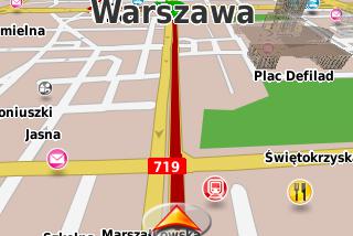 Mapa do nawigacji GPS na iPhone