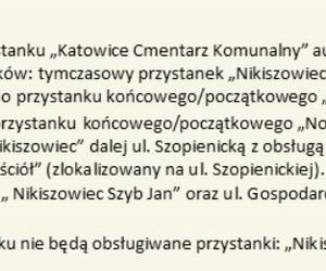 Zmiany w rozkładach jazdy w czasie Jarmarku u Babci Anny dla mieszkańców Nikiszowca