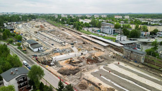 Stacja kolejowa Katowice Ligota w trakcie przebudowy