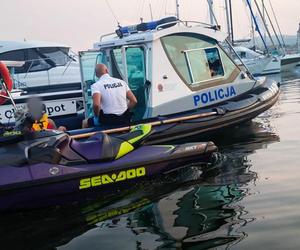 Policja zatrzymała pijanego sternika skutera wodnego. Mężczyzna pływał w pobliżu ludzi