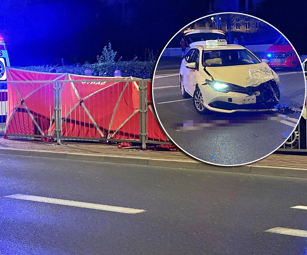 Makabryczny wypadek na Mokotowie. Motocyklista zderzył się z autem i wpadł na parking