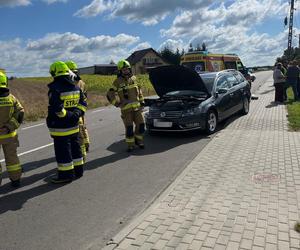 Wypadek w Adamowie. Ranną zabrał śmigłowiec LPR