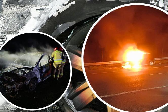 Pożar na autostradzie A2. Na pomoc popędziły trzy zastępy strażaków