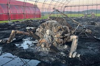 W pożarze hangaru w Świebodzicach spłonęło 7 samolotów. Straty są ogromne 