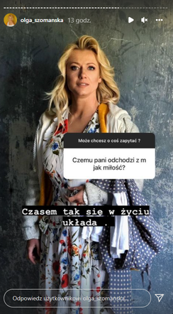 M jak miłość. Olga Szomańska na Instagramie