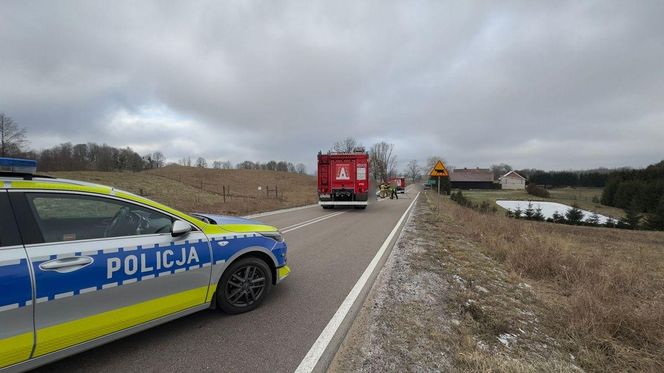   Jeziorki. Auto stanęło w płomieniach. Kierowca uciekł w ostatniej chwili