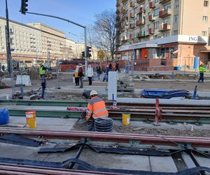 Budowa tramwaju do Dworca Zachodniego w listopadzie 2025 r.