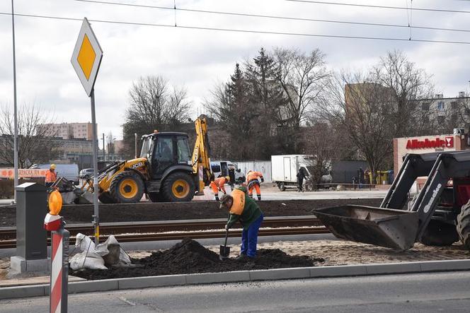 Remont ulicy Kujawskiej w Bydgoszczy trwa. Rozpoczęły się prace przy zieleni