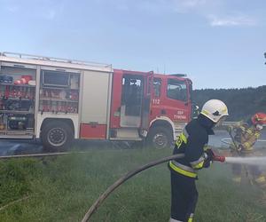 Pożar siana w Tymowej. Strażacy dwa razy wracali na miejsce zdarzenia