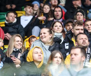 Kibice na meczu GKS Katowice - Lech Poznań