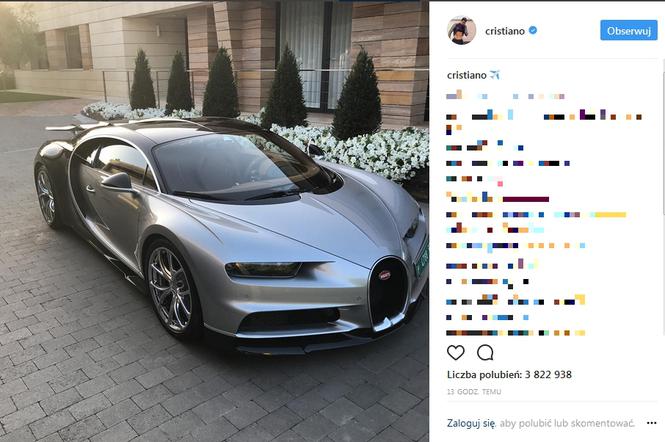 Cristiano Ronaldo jeździ Bugatti Chiron