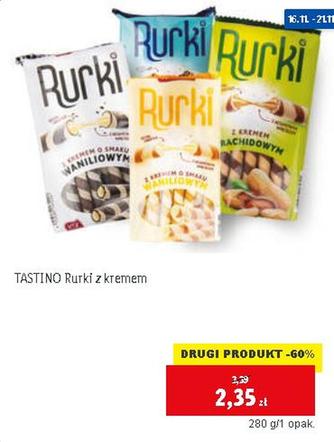 TASTINO Rurki z kremem -2,35 zł/280 gi
