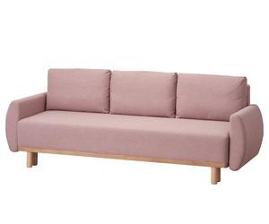 GRUNNARP Rozkładana sofa 3-osobowa, różowy - 2199 zł