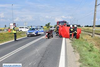 Dolnośląskie. Wypadek na drodze pomiędzy Legnicą a Złotoryją. Nie żyje motocyklista