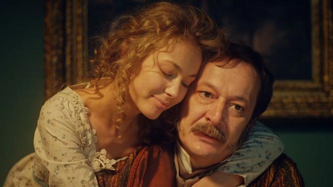 Cena wolności odc. 1. Polina (Tatjana Babienkowa), jej ojciec książę Aleksiej Gołowin  (Władysław Wietrow) 