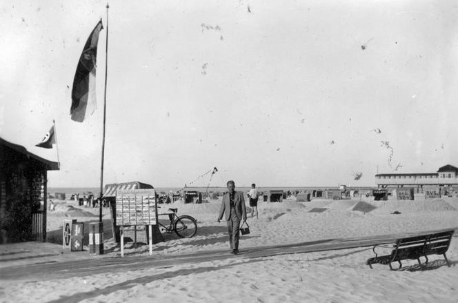 Plaża w Świnoujściu w 1938 roku