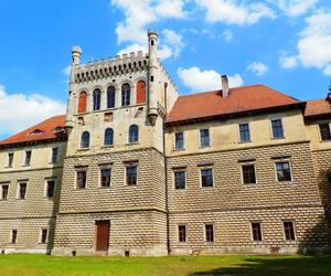 To jedno z najmniejszych miast w Małopolsce. Słynie z najpiękniejszego pałacu w regionie