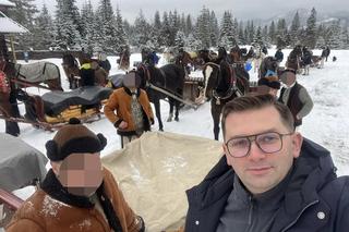 Andrzej Duda na kuligu