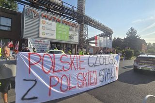 Protest hutników w Rudzie Śląskiej. Nie dla stali ze wschodu