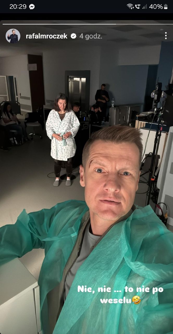 	M jak miłość nowy sezon po wakacjach 2025. Paweł (Rafał Mroczek) na planie