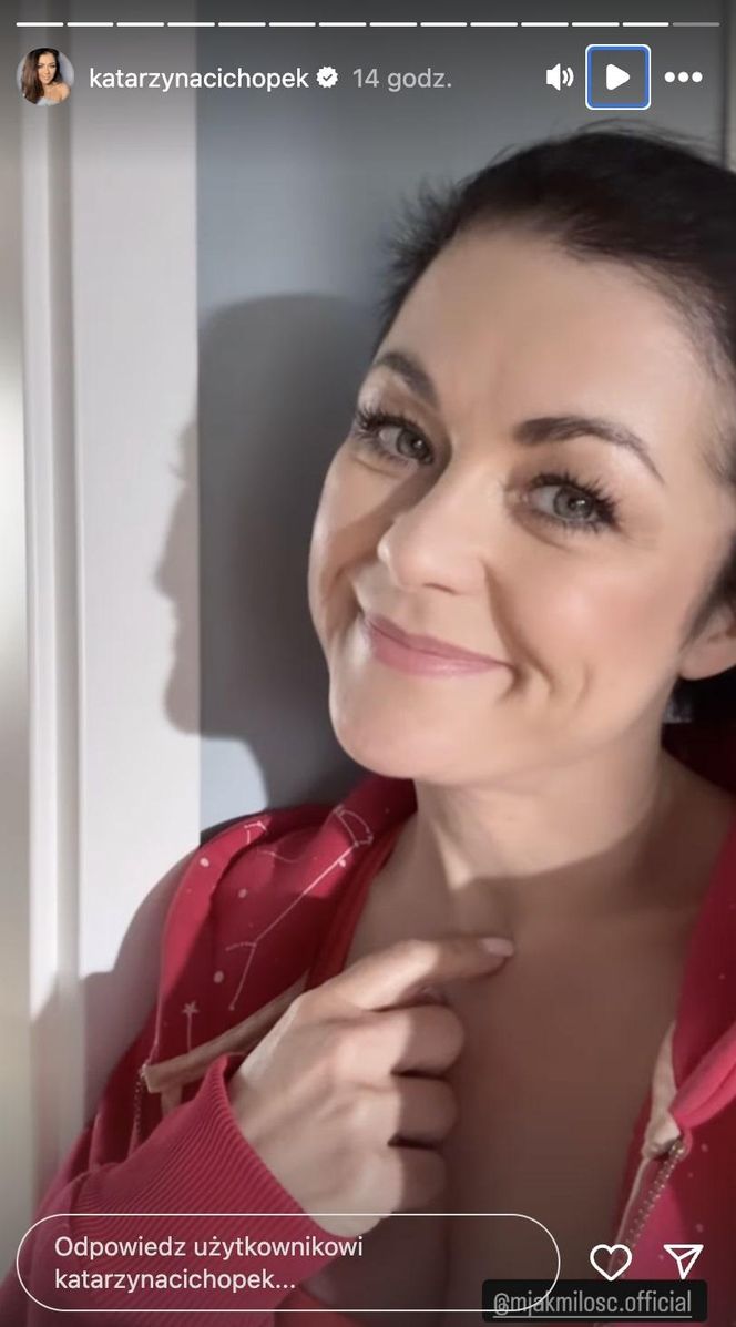 M jak miłość po wakacjach. Kinga (Katarzyna Cichopek) na planie