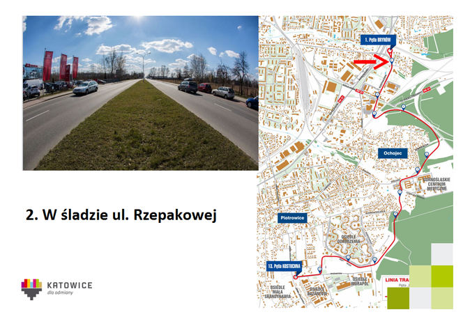 Tramwaj do Kostuchny z centrum Katowic