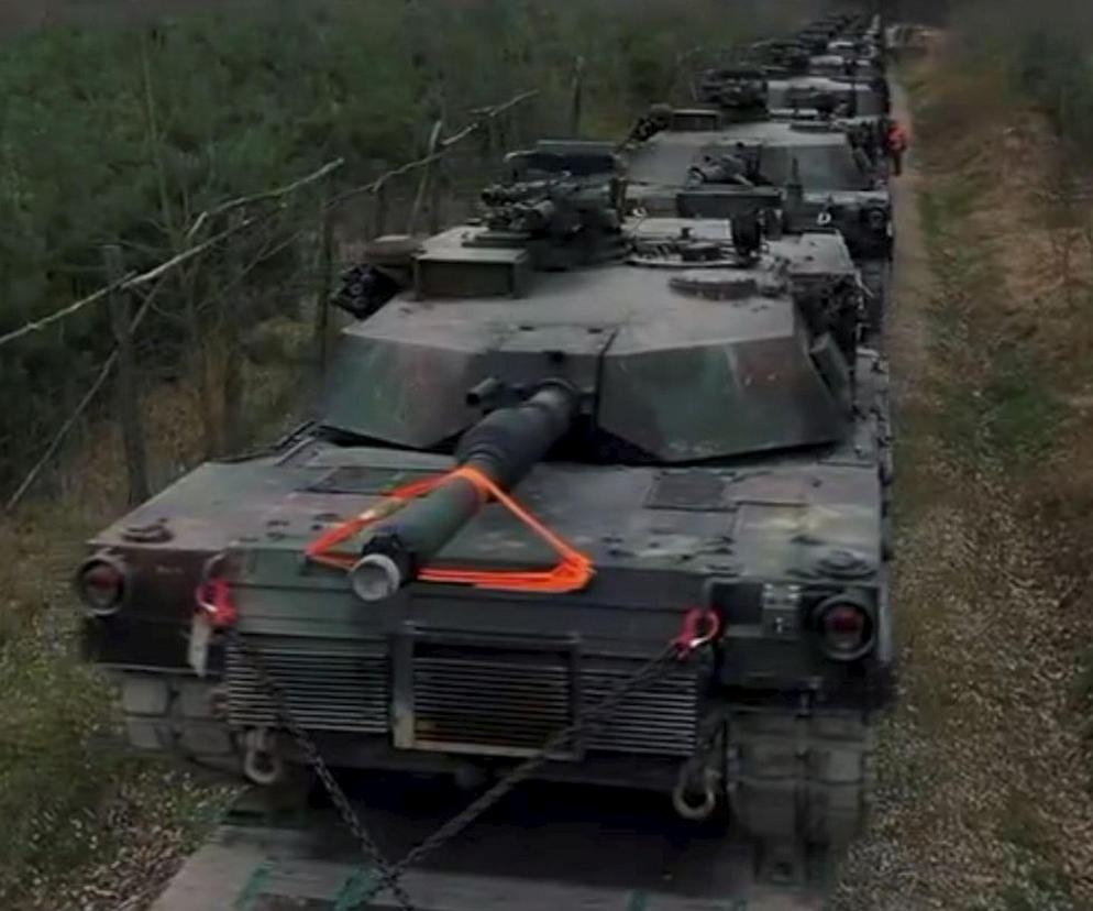 Ogromny transport czołgów do Warszawy. Tak wyglądają najnowocześniejsze Abramsy z USA
