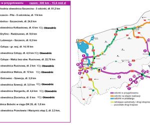 Stan inwestycji w Zachodniopomorskiem - mapa