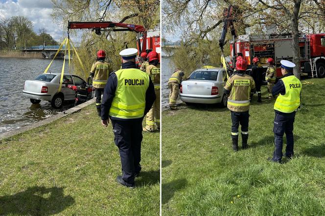 Samochód dryfował w jeziorze. Policja szukała właściciela