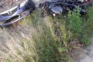 Lisia Góra. Zderzenia motocykla z osobówką na drodze krajowej na 73