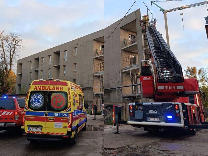 Tajemnicza śmierć na budowie. Ciało mężczyzny między rusztowaniem a ścianą