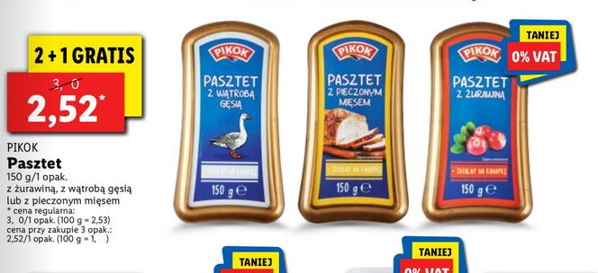 Pasztety 2+1 gratis