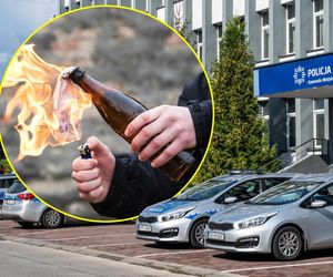  Posterunek policji obrzucony koktajlem Mołotowa. Padły strzały