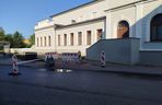 Trwa budowa parku kieszonkowego przy sali Podlasie MOK-u. Piesi mogą tu napotkać utrudnienia