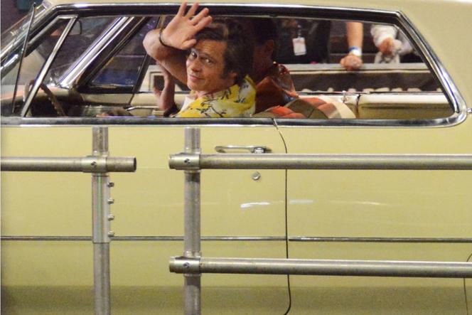 Brad Pitt na planie filmowym