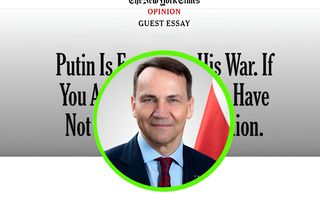 Sikorski dla „NYT”: najpierw pokaz siły, potem rozmowy z Rosją