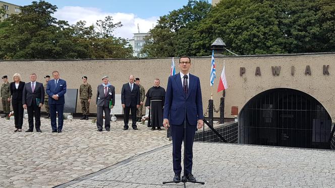 Premier Mateusz Morawiecki na obchodach Narodowego Dnia Pamięci Ofiar Niemieckich Nazistowskich Obozów Koncentracyjnych i Obozów Zagłady